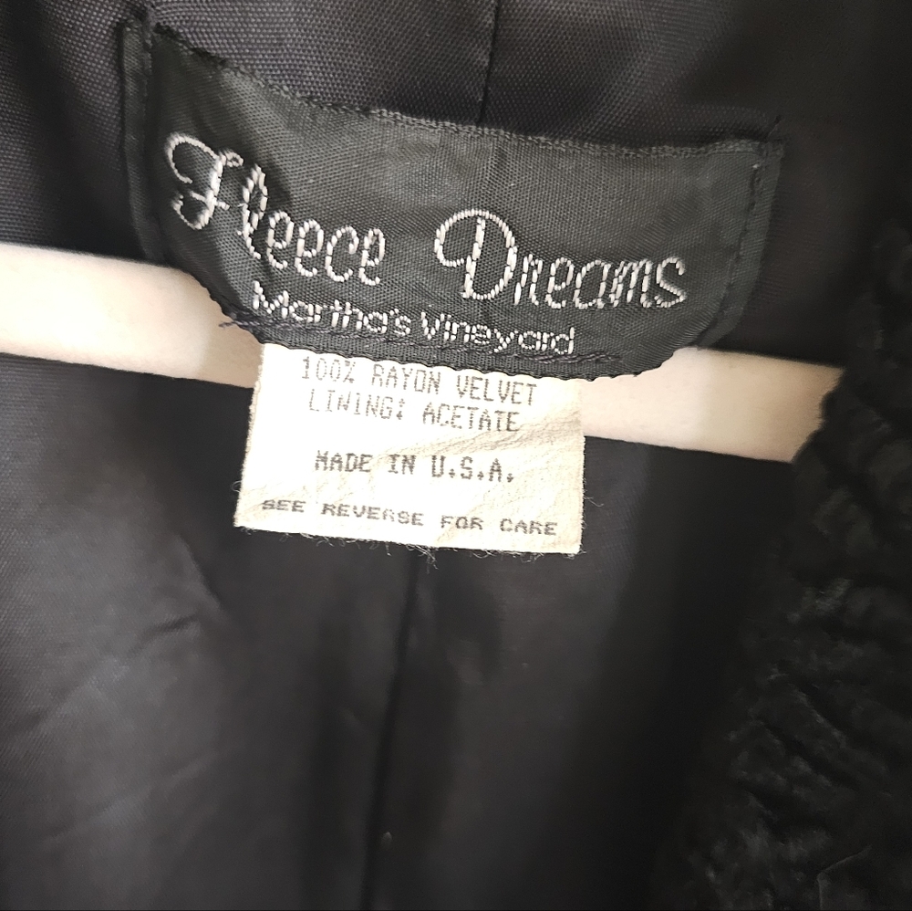 Vintage Y2K Fleece Dreams Martha's Vineyard Rayon Velvet Faux Fur Duster XL - Picture 8 of 15